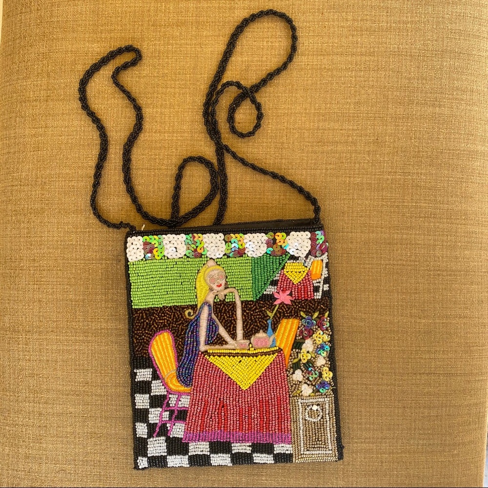 Beaded Sequins cross boy bag beaded PURSE Shoulder Strap Collection - Picture 2 of 16